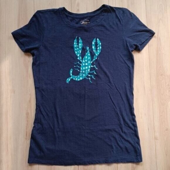 G.H. Bass Navy Lobster T-Shirt Size XS EUC - Picture 1 of 5
